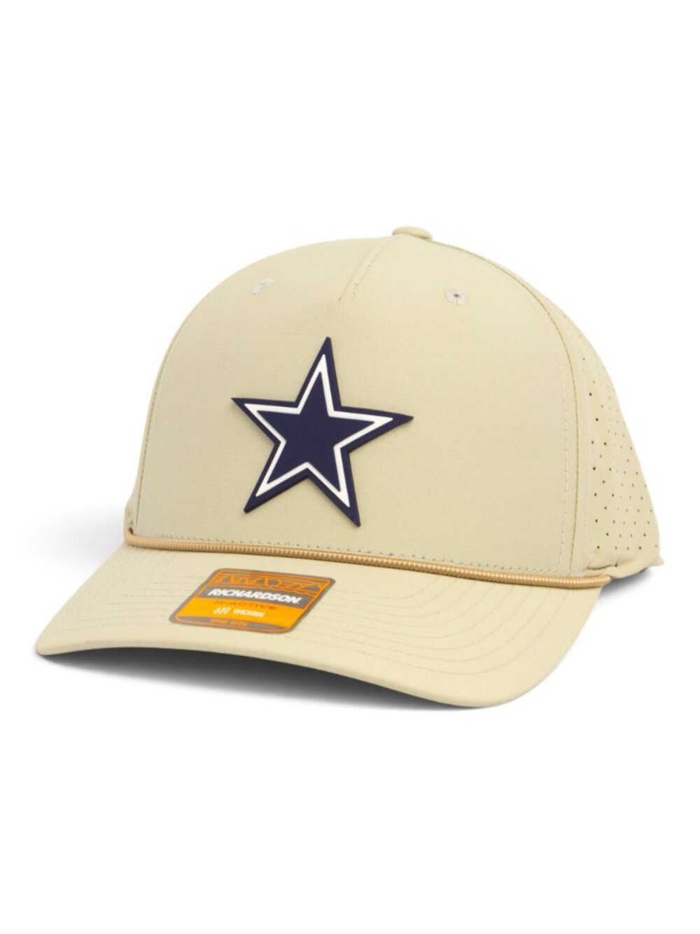 Dallas Cowboys 3D Laser Perf Rope Hat- Oat Milk/ Elmwood-White